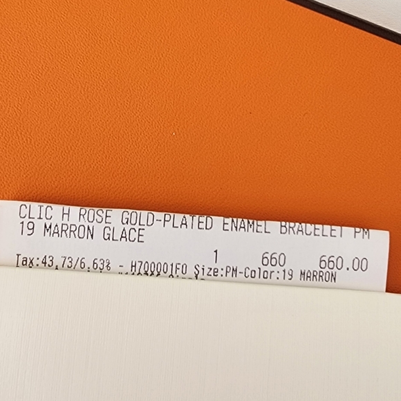 Hermès Marron Glace Rose Gold Clic H Bracelet PM - Picture 16 of 17